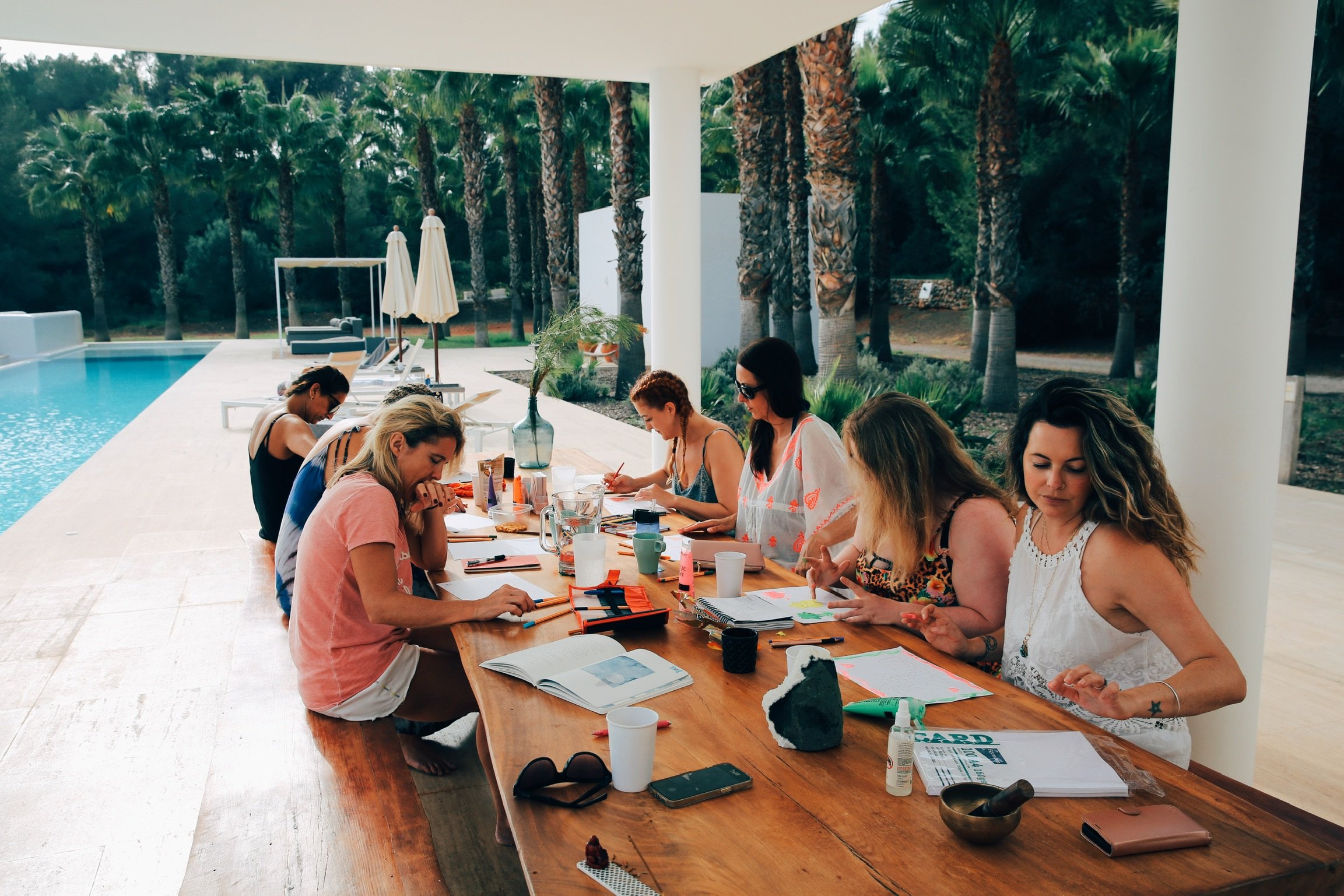 Group vision board session at The Ibiza Reconnection Retreat