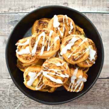 Vegan air fryer apple danish pastries