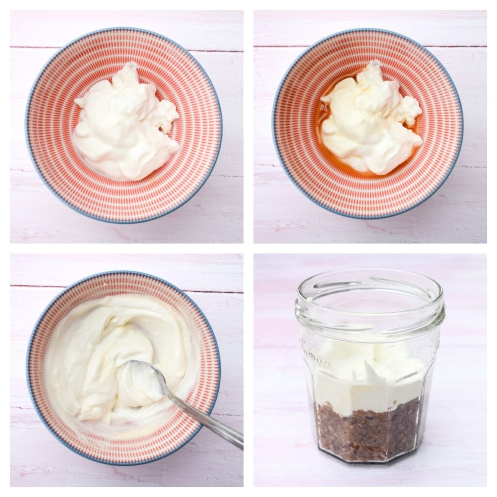 vegan nutella overnight oats - step 3.