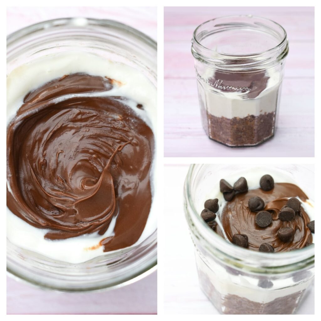 vegan nutella overnight oats - step 4.