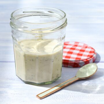 Small batch tahini dressing.