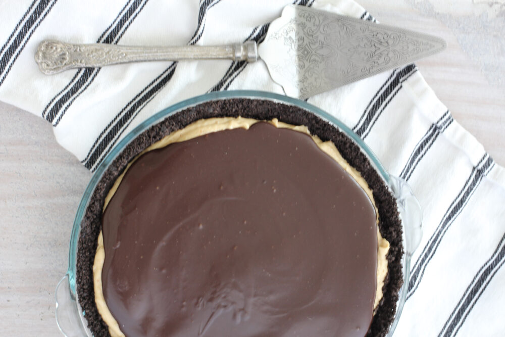 Peanut Butter Pie with Homemade Fudge