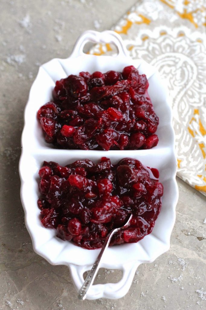 Fresh cranberry raspberry orange sauce